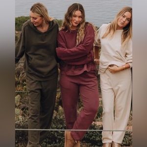 Daily Drills Wine Crewneck & Sweatpants Set